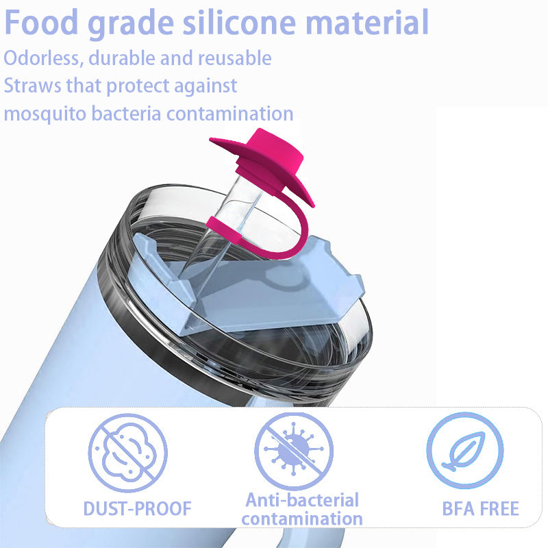 Wholesale 6-10mm Dust-proof Silicone Straw Caps